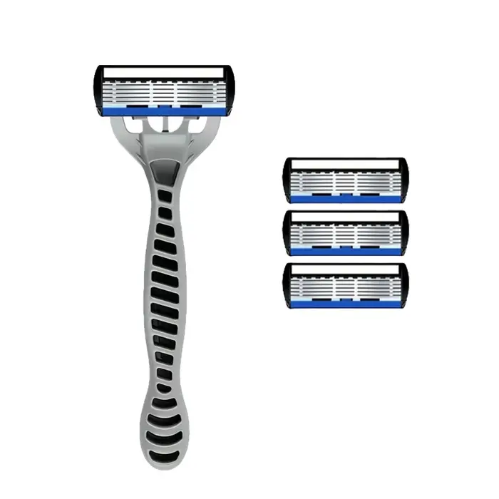 Rasoir multi-lames pratique pour hommes : toilettage sans effort des poils de la tête et du corps, r