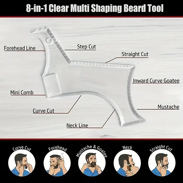 Peigne de mise en forme de barbe pour hommes