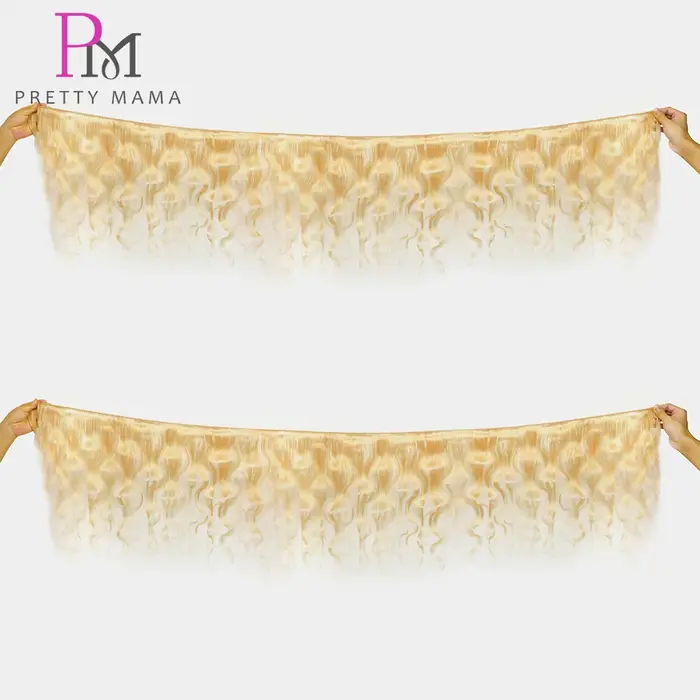 Tissage en Lot Brésilien Naturel Remy Body Wave Blond, Extensions de Cheveux Humains, 36 38 40 Pouce