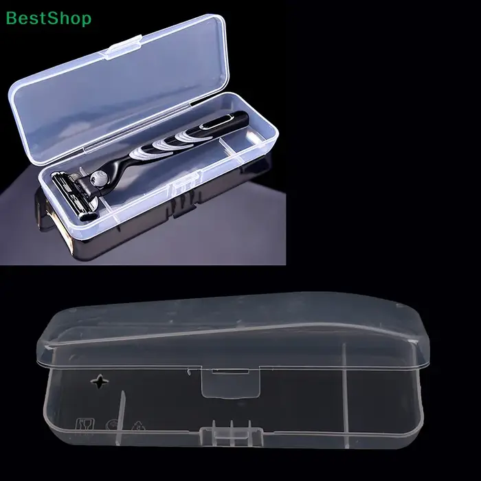 〔AG〕Étui de rasoir de voyage portable - Boîte de rangement protectrice en plastique transparent pour rasoirs