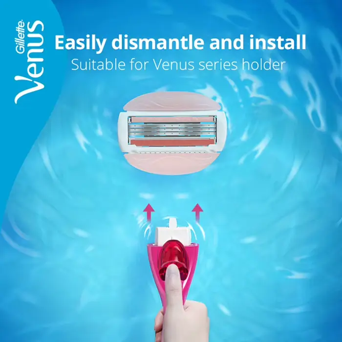 Lames de rechange pour rasoir Gillette Venus Spa Breeze Comfortglide pour femmes, 3 lames ultra-fines, barres de savon au thé blanc intégrées