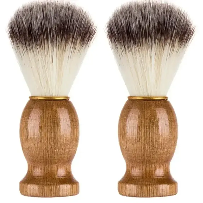 Brosse de rasage avec manche en bois pour hommes