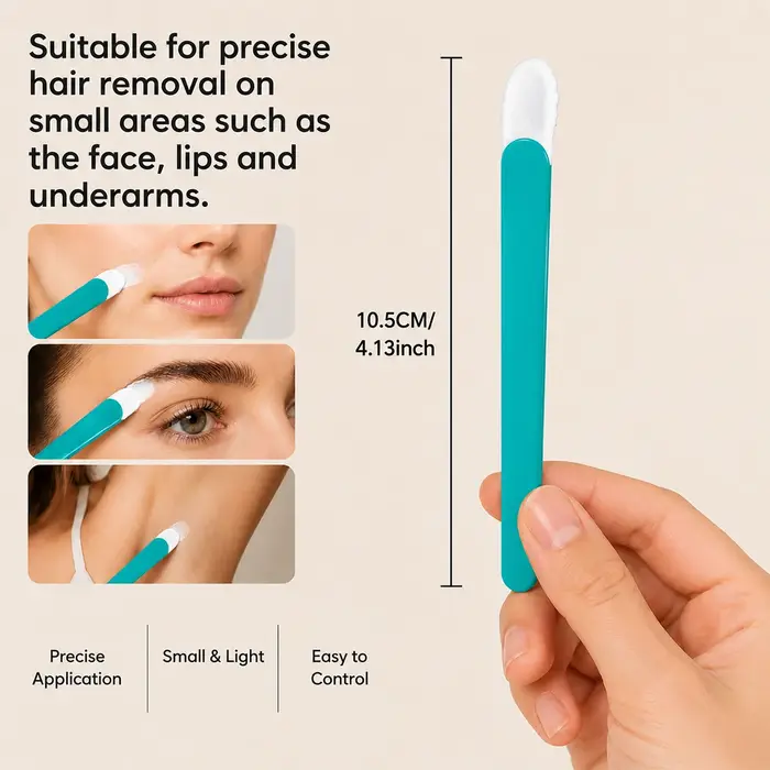 ROSEPIL 10 bâtonnets multifonctionnels en plastique pour le chauffage et l'application de cire, outils de rasage et de dépoussiérage pour l'épilation
