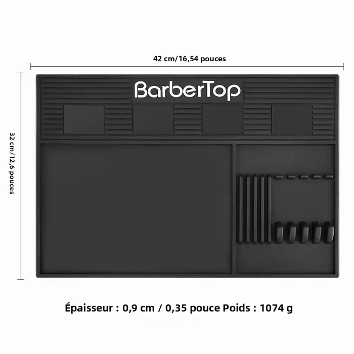 Plateau magnétique pour barbier à 6 emplacements