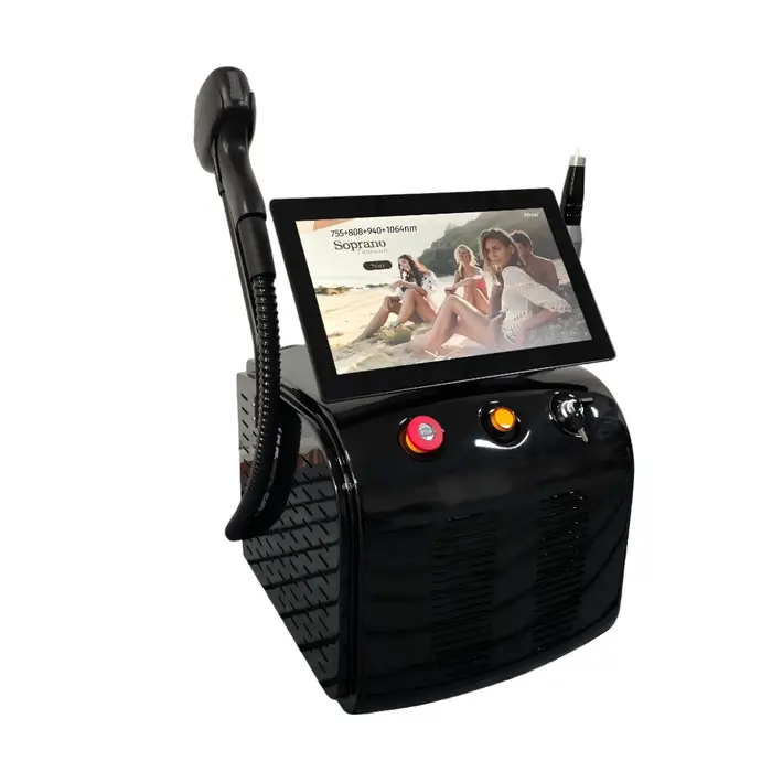 Appareil professionnel 2-en-1 d'épilation au laser diode et de détatouage 755nm/1064nm avec système de refroidissement par glace, équipement de beauté pour salon H