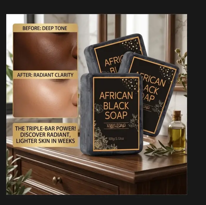 Savon noir africain, contient de l'huile de beurre de karité, savon nettoyant hydratant, nettoyage e