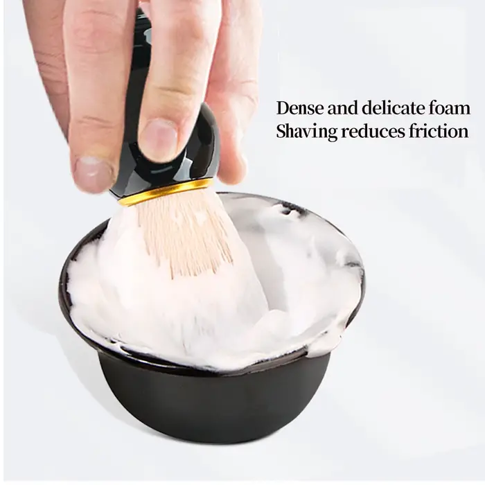 Kit de rasage professionnel pour hommes, brosse à raser à poils doux, bol à savon et support pour brosses, outil de toilettage pour rasage humide de la moustache.