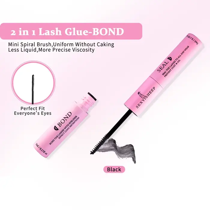 Kit d'extension de cils DIY, bouquets de cils effet œil de chat avec colle et fixateur, cadeau idéal