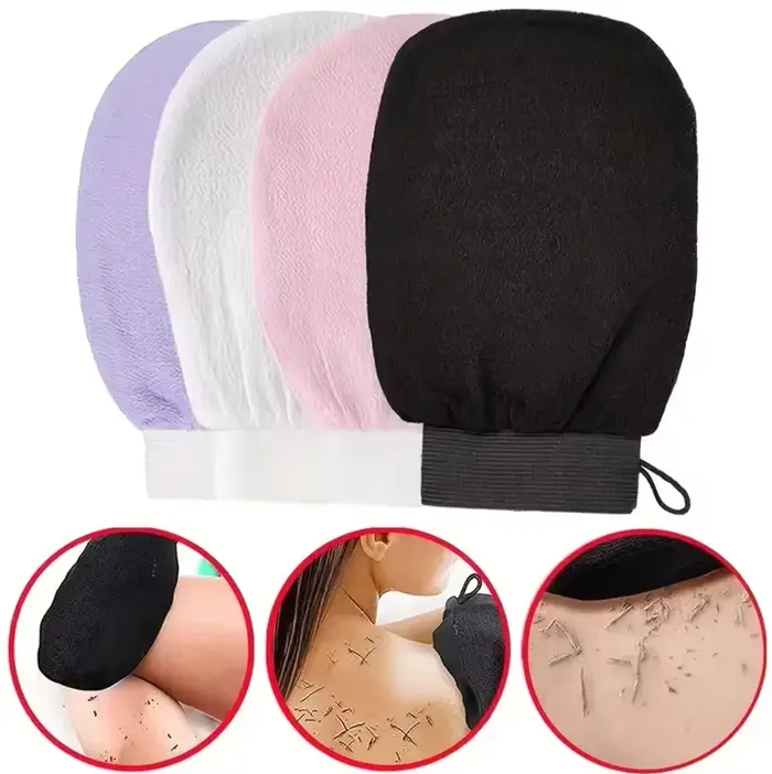 Gants exfoliants pour le corps, gants de douche pour éliminer les peaux mortes, exfoliant corporel indolore, masseur pour le corps, nettoyage en profondeur, accessoires de salle de bain