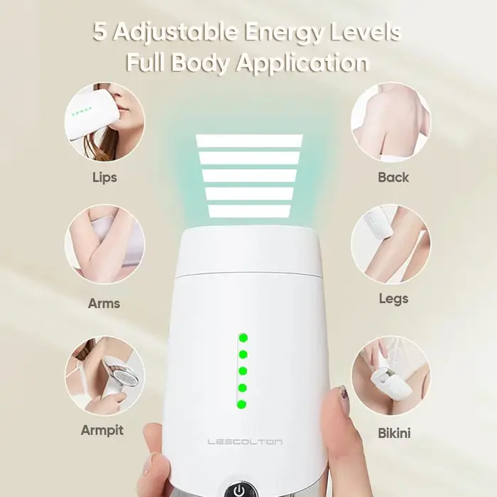 LESCOLTON - Epilateur laser 2-en-1 pour une épilation permanente