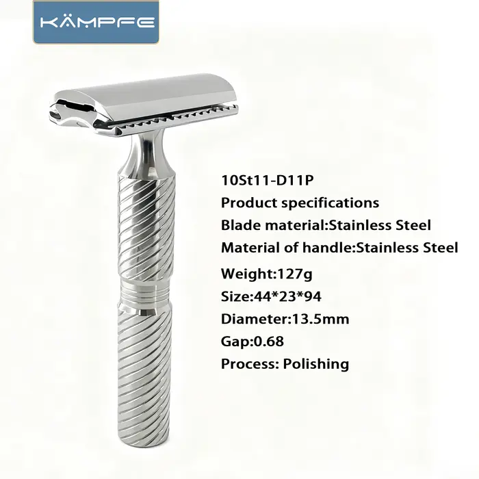 KAMPFE – rasoir de Style sécurité en acier inoxydable