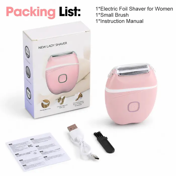 Tondeuse à poils pour femmes, pointe de couteau, étanche, lavable, pour tout le corps, pour l'épilation des jambes et des aisselles