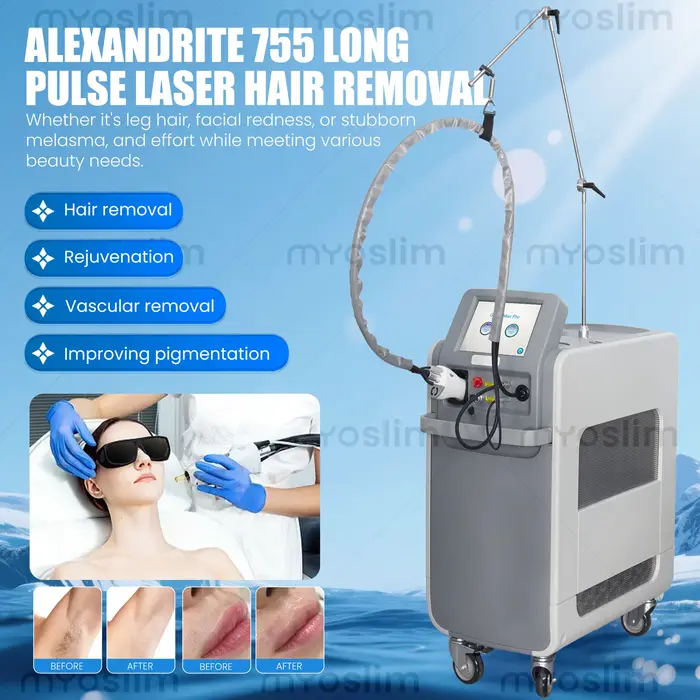 Épilation indolore S Lyric Clinic 755/1064nm Alexandrite Machine | Système de rajeunissement cutané et facial à