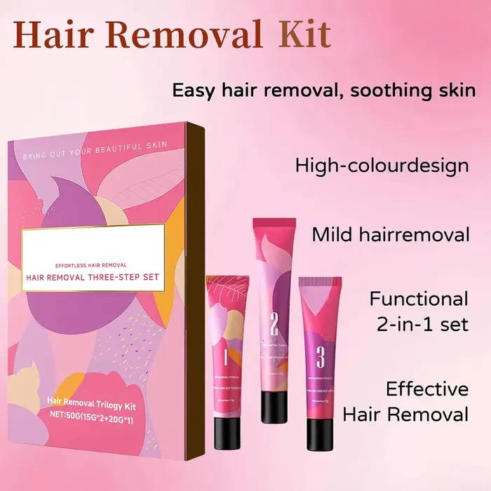 Nouveau Kit Crème Dépilatoire Visage 2026 – Épilateur Doux et Indolore pour Peaux Sensibles avec Gel Apaisant et Lotion Hydratante