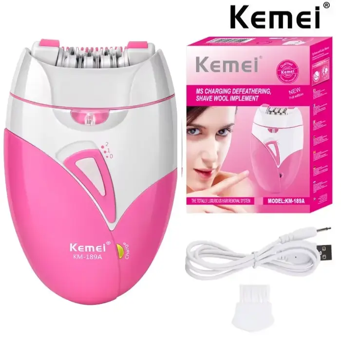 Kemei 189A femmes épilateur indolore Rechargeable corps épilation Machine électrique rasage partie privée Bikini