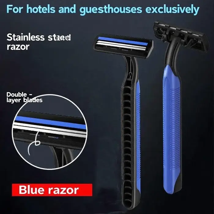 5/10/20/30 pièces moustaches jetables rasage rasoirs corps tondeuse inox 2 couches lame