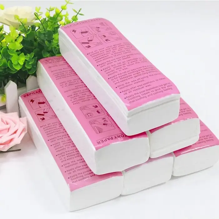 Nouvelles bandes de cire pour épilation, 200/100 pièces, bandes de cire en papier pour épilation, bandes de cire dépilatoires Lz01