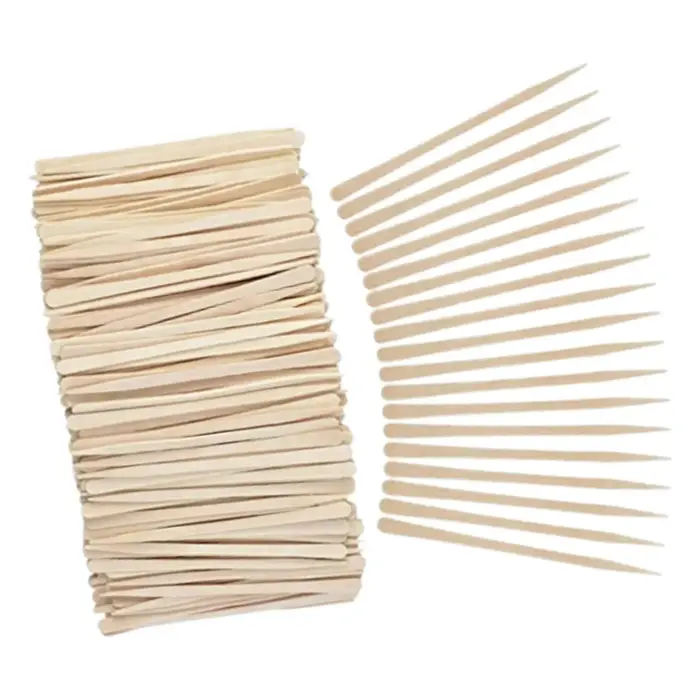 Mini 100x spatules de cire en bois applicateur