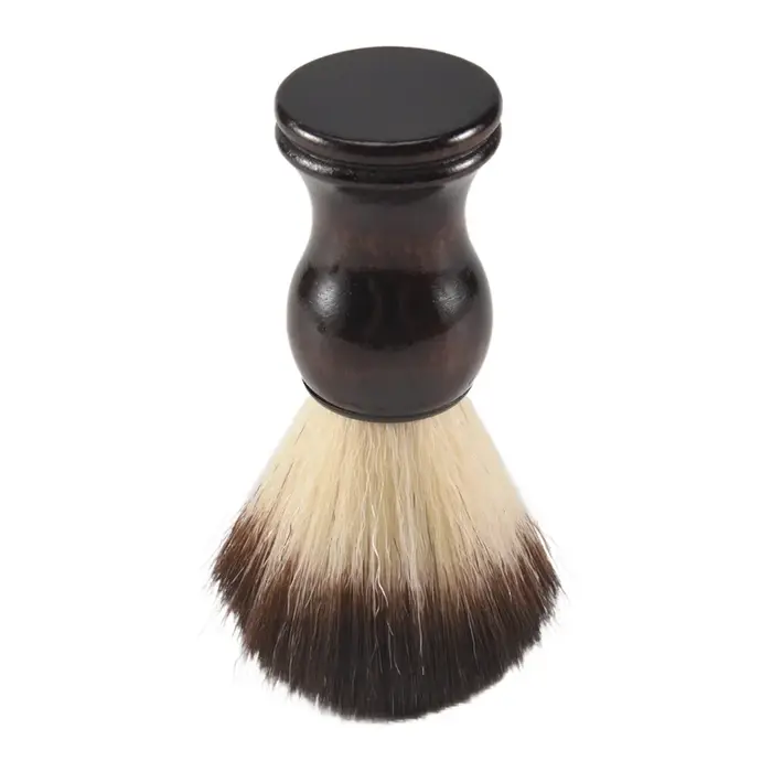 Men blaireau rasage manche en bois appareil de nettoyage de barbe du visage haute qualité Pro Salon outil brosse de
