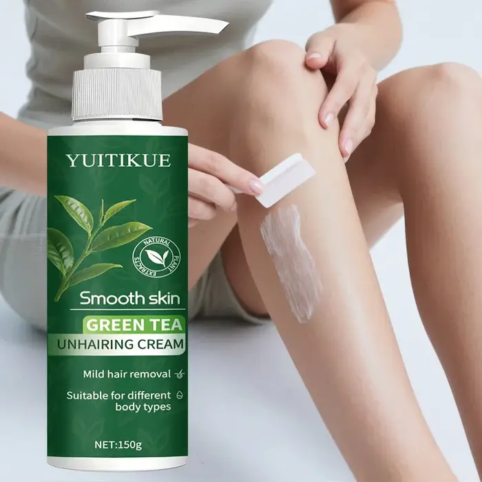 Baume dépilatoire au thé vert 150 g – Doux et non irritant