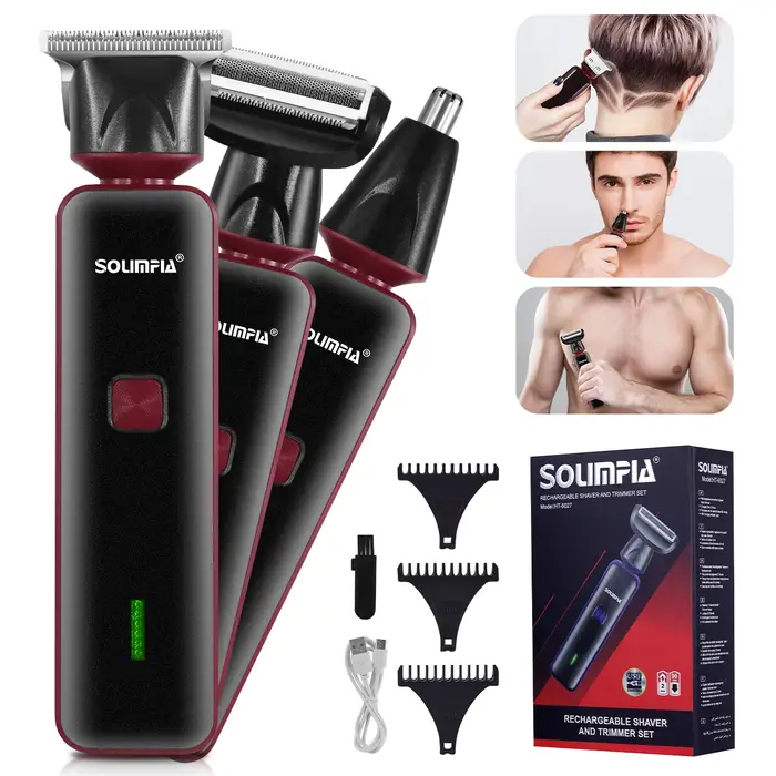 Tondeuse à cheveux électrique 4 en 1 pour femmes, rasoir de précision pour sourcils/nez/corps, Kit d