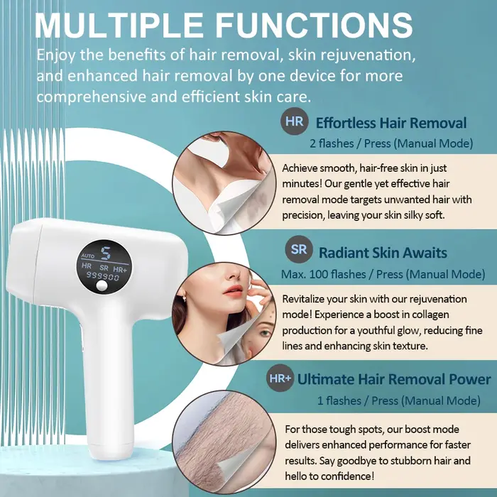 Lescolton-Épilateur laser à flash ultra rapide pour femme