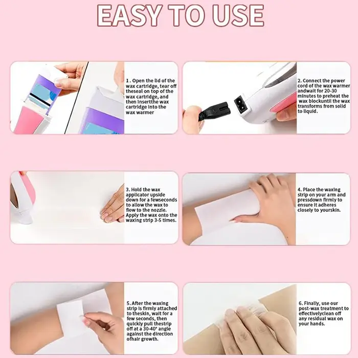 10/50/80/100 pièces de bandes de cire en tissu non-tissé professionnelles pour l'épilation
