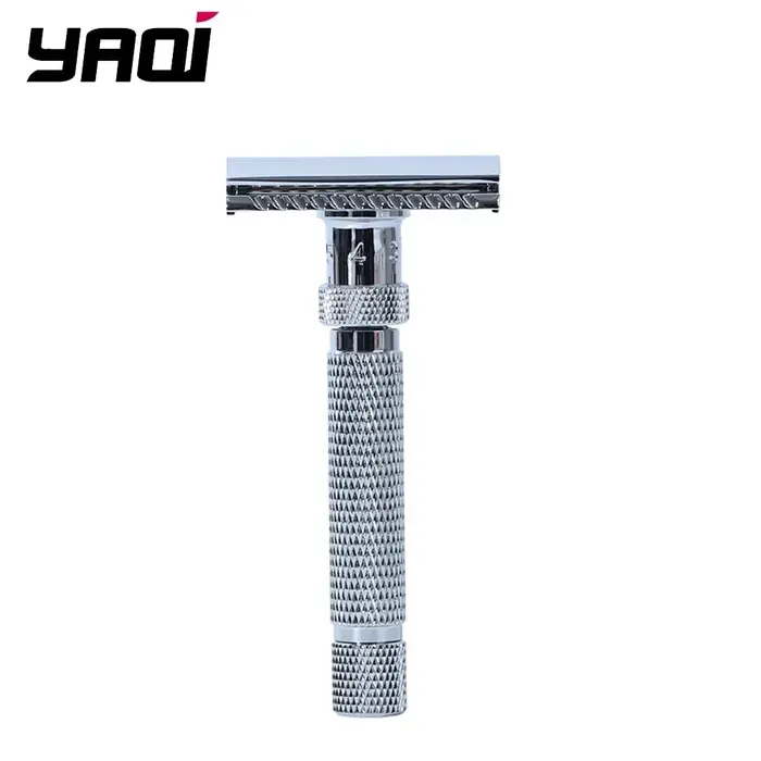Yaqi – rasoir de sécurité réglable en couleur chromée, coupe finale