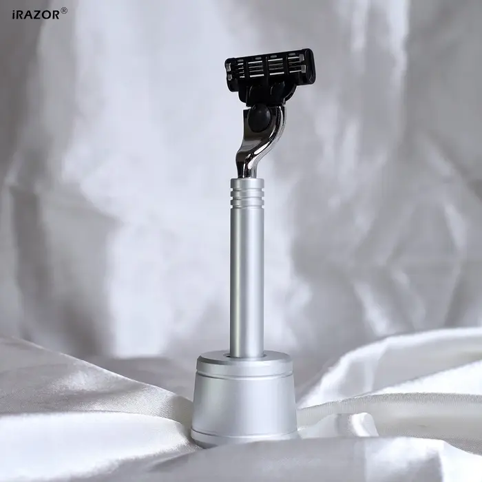 IRAZOR Classic Mach 3 Kit de rasoir 3 couches avec support-barbier