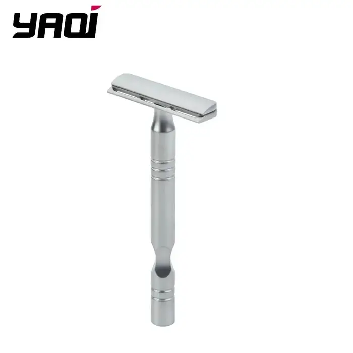 Rasoir YAQI couleur Chrome mat lame AC Excalibur à un seul tranchant hommes rasage sécurité rasoir à