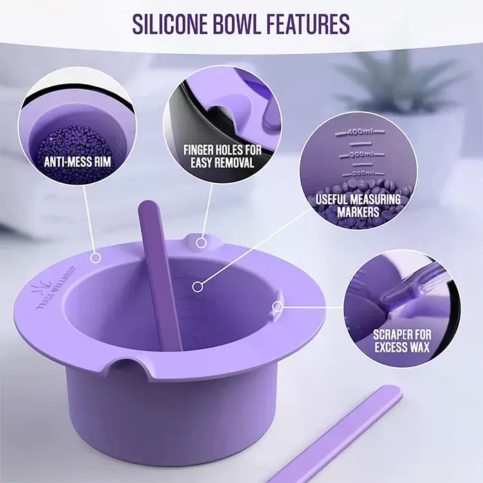 Bol en silicone épais et résistant à la chaleur pour chauffe-cire