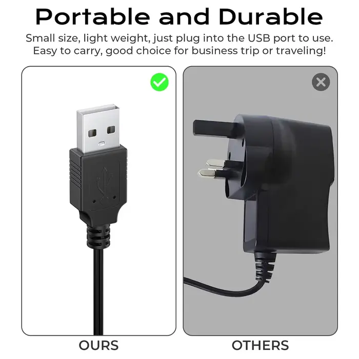 Chargeur USB pour rasoir Remington PG6255 PR1362 PG6171 PF7600 PR1340 PG6250 PR1385