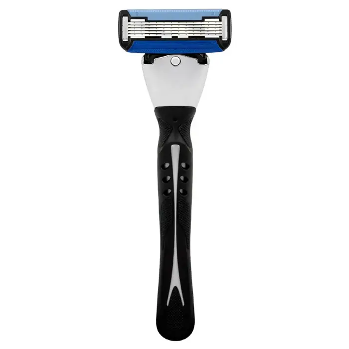 Qshave – rasoir Spider Man noir avec 6 lames, Design avec votre nom sur la poignée, 5 lames américai