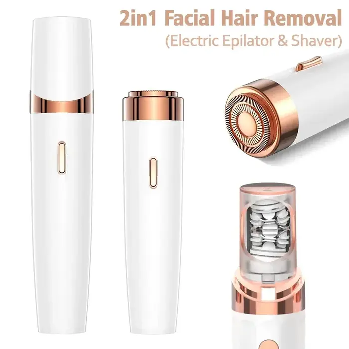 Épilateurs épilation pour femmes-lisse 2-en-1-mini taille épilateur pour visage aisselles dos Portable peau lisse cheveux