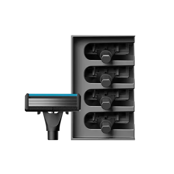 Huanxing 4 Lames de Rechange pour Rasoir, 5+1 Acier Allemand Solingen, Fixation Magnétique, Tondeuse