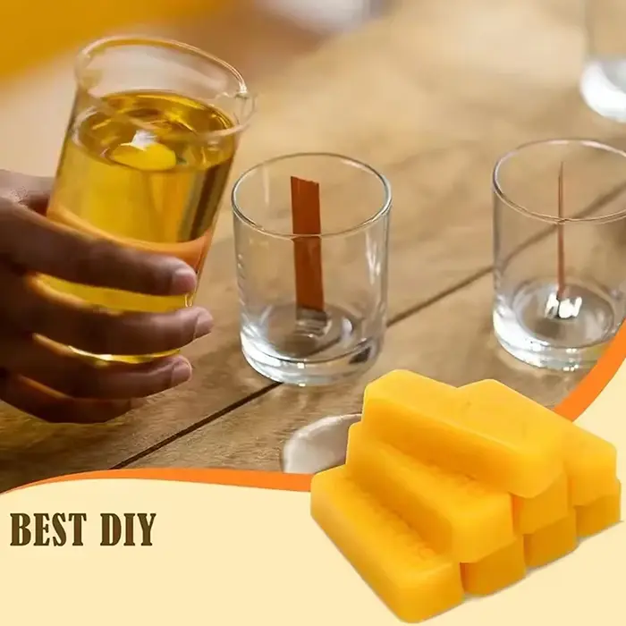 Blocs de cire d'abeille pure, matériau d'épilation de haute qualité, pour travaux manuels, fabrication de bougies, sans alimentation électrique, 4/8 pièces