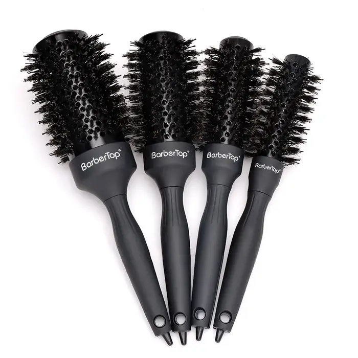 Barbertop peigne rond poils de sanglier baril