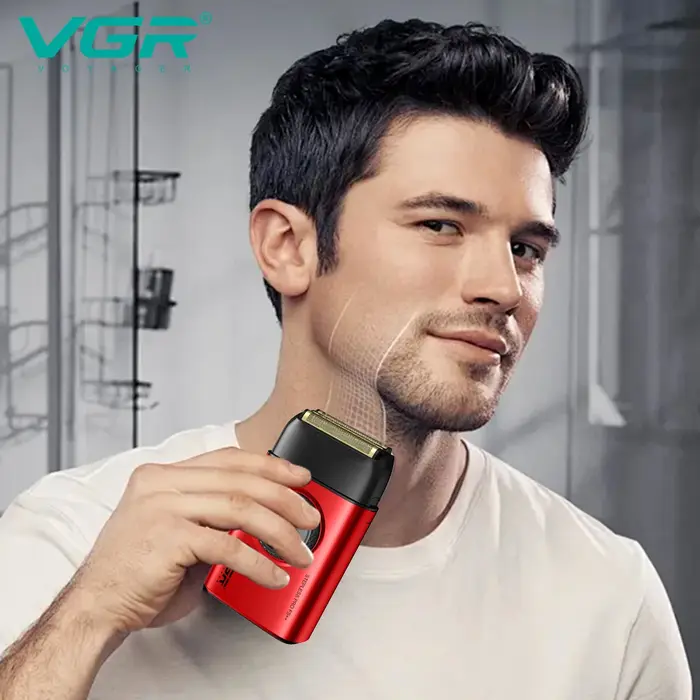 VGR rasoir pour hommes haut de gamme en alliage alternatif à trois lames rasoir LED affichage numérique intelligent 9000 vitesses tondeuse à cheveux V-378