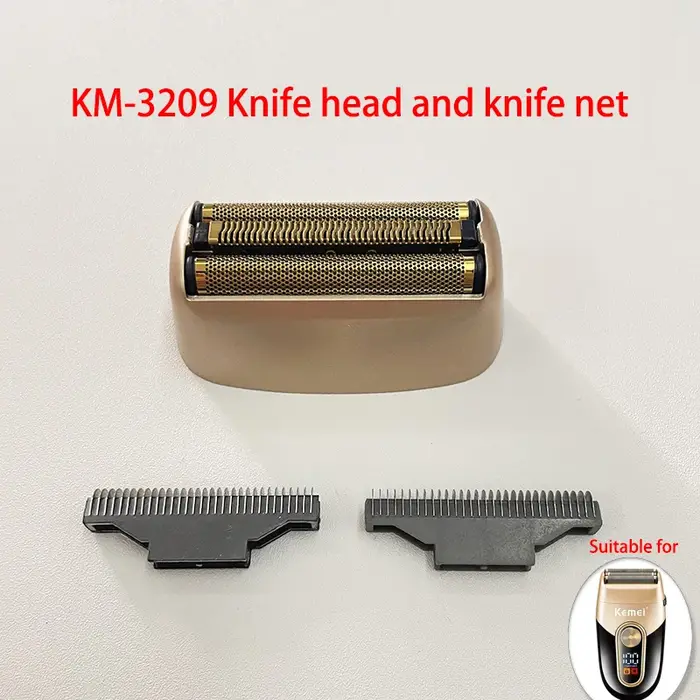 Kemei lames de rechange originales pour KM-TX1/2024/3209/3382 tête de couteau de rasoir et filet de