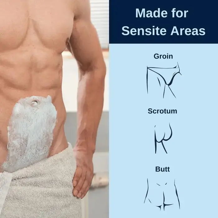 La crème dépilatoire hypoallergénique et apaisante indolore pénètre en profondeur dans les follicules pileux fournit l'hydratation prévient l'étanchéité