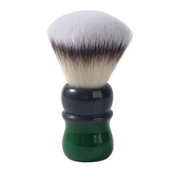 YAQI Mocha(Matcha) Brosse de rasage humide pour homme avec nœud haute résolution en cheveux synthéti
