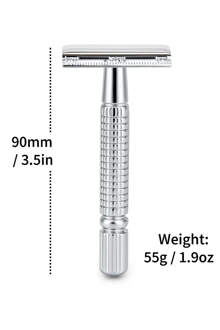BAILI rasoir de sécurité classique Double bord avec 1 lame en platine pour hommes femmes barbe jambe main aisselle rasage humide BR131T