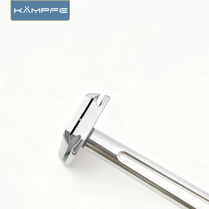 Rasoir de voyage léger et sûr KAMPFE à double tranchant, en aluminium usiné CNC, cadeau pour homme