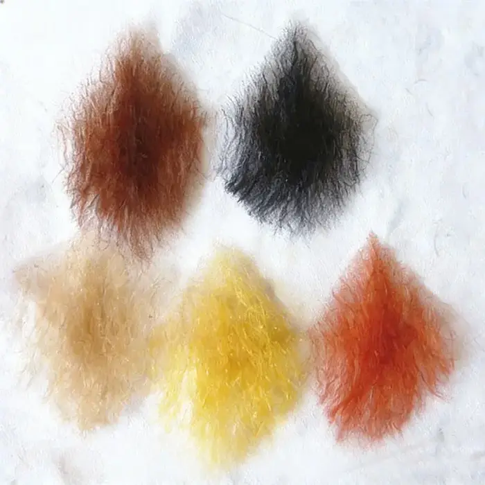 Autocollants de poils corporels artificiels en cheveux naturels faits à la main, pour simulation de