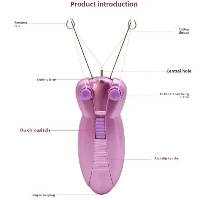 Épilateur électrique portable pour le visage, appareil d'épilation corporelle complète, machine à épilation au fil pour femmes, usage domestique