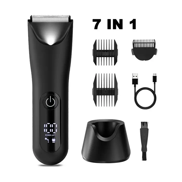 The Ballber Pro Tondeuse électrique pour hommes et corps d'aine - Kit de toilettage pour hommes pour