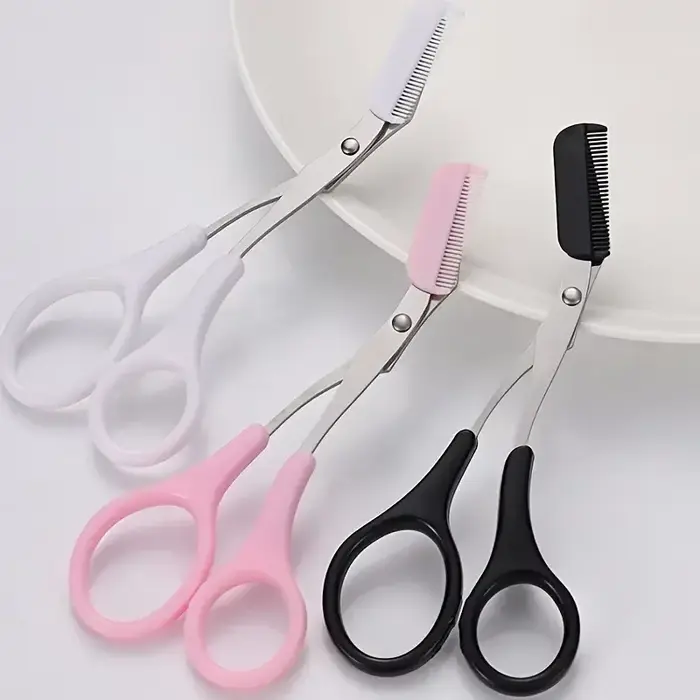 Ciseaux de précision pour sourcils avec peigne