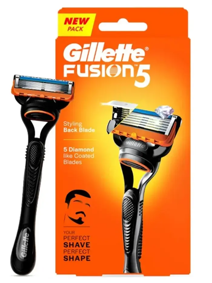 Gillette Fusion 5 rasoir pour hommes avec lames à 5 couches bord de tondeuse de précision grande ban
