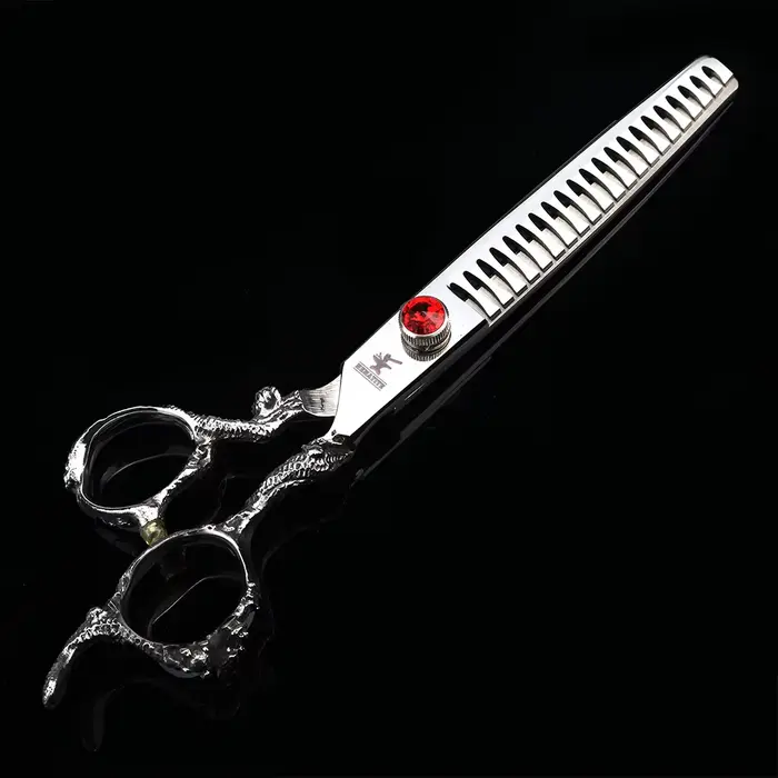 Ciseaux de barbier japonais en acier 440C, poignée Dragon 6 "7", ciseaux professionnels pour couper 
