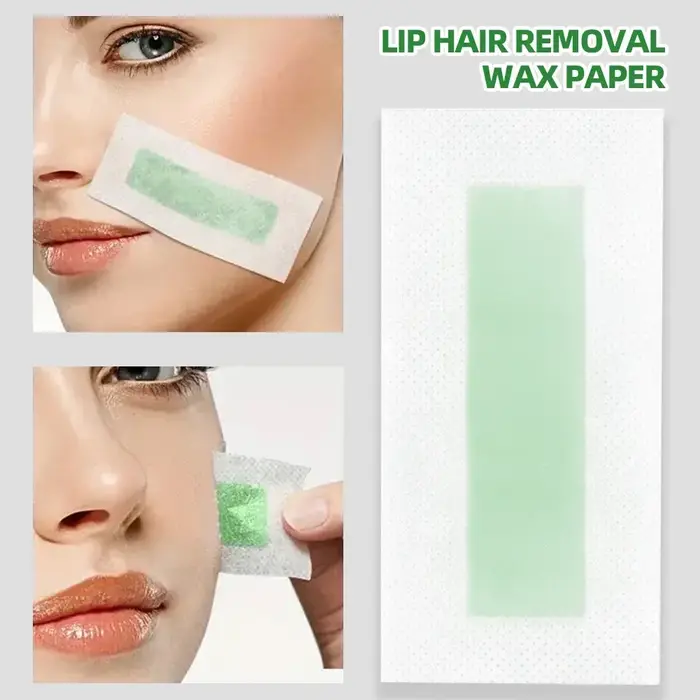 15 feuilles épilation bandes de cire indolore aisselles lèvres jambe corps cheveux enlever autocollants sourcil visage
